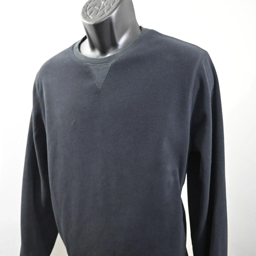 Banana Republic Ultrawarm‎ Fleece Sweatshirt Mens Size Large Black W/ Pockets